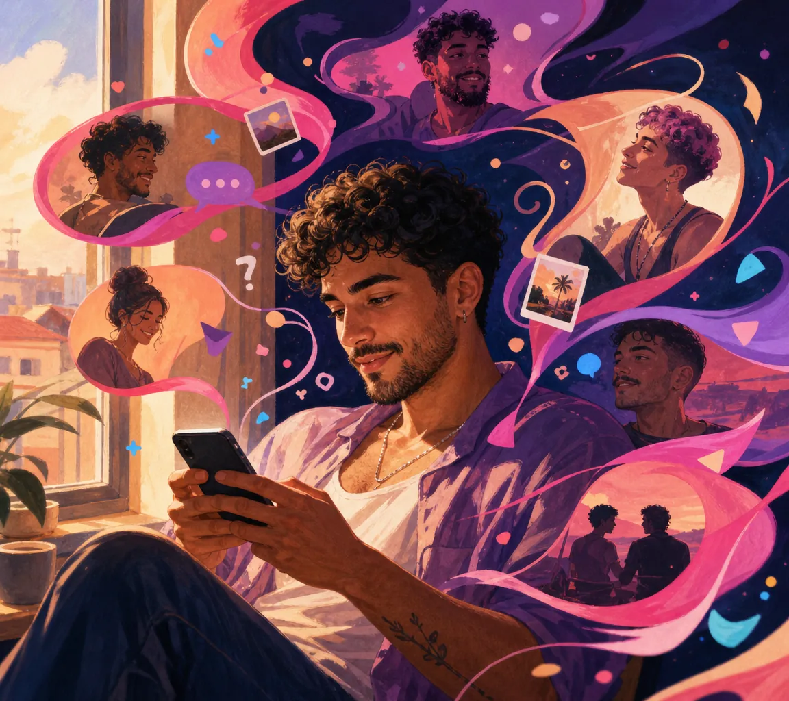 Pessoa adulta criando uma publicação que desperta novas conversas
